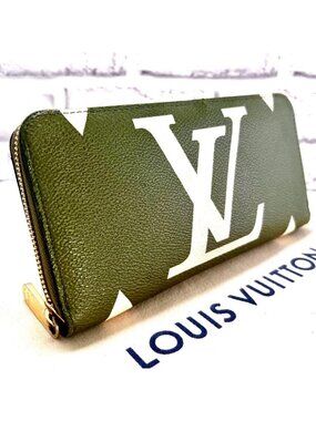 Louis Vuitton Monogram Reverse Giant Zippy Wallet Khaki